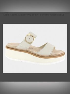 Halvah Platform Wedge Sandal White Size 40